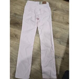 NEW Levi's 724 High Rise Straight Corduroy Pants Pink Women's W24 L30 Tags